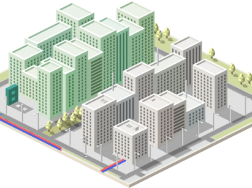 Apartments heat network