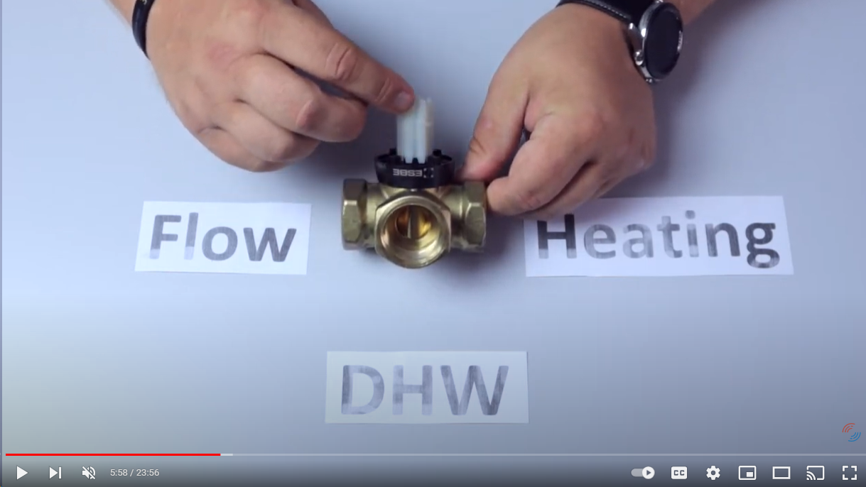 Heat Pump Installer Network ESBE Diverter Valve Set up Video