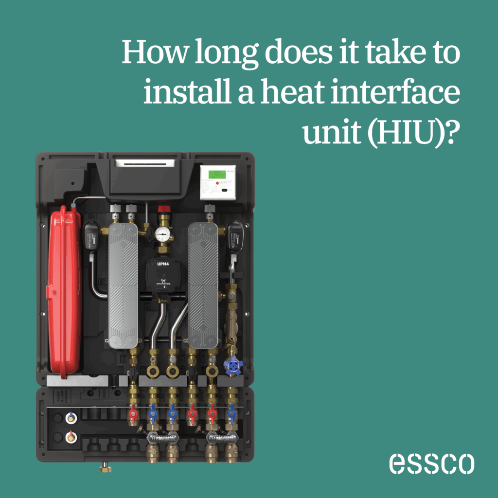 How long does it take to install a heat interface unit?