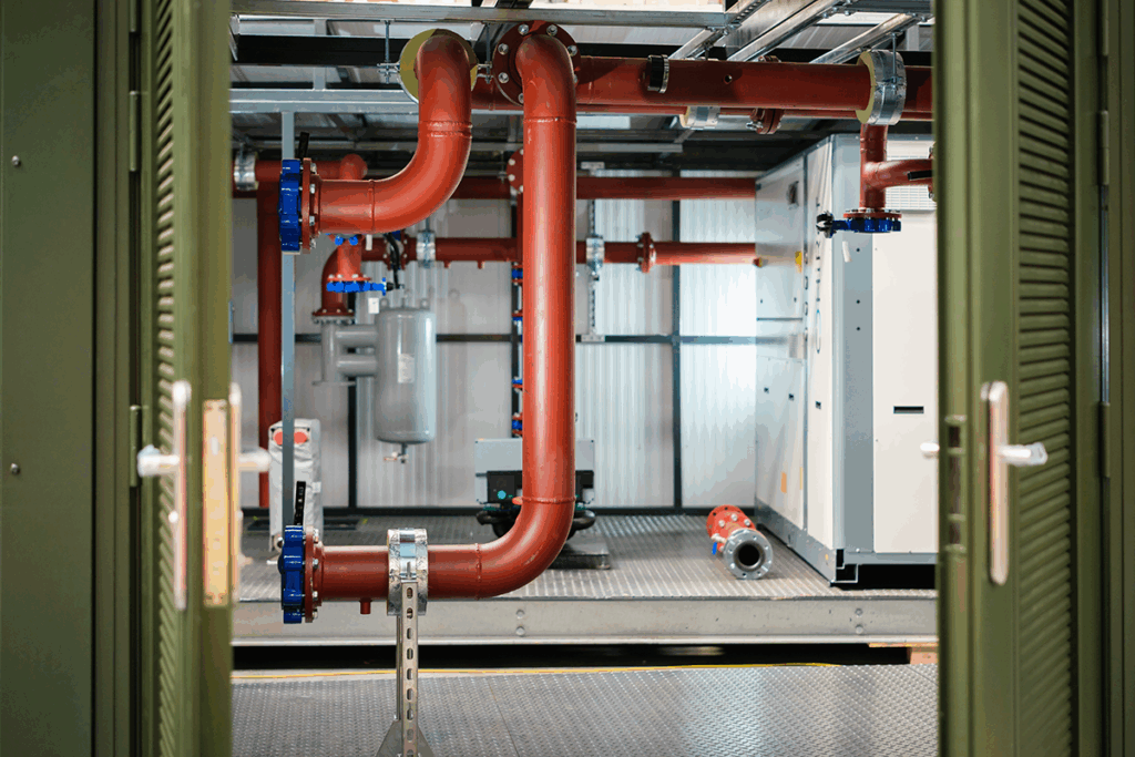 Northolt School Packaged Plant Room with Heat Pumps
