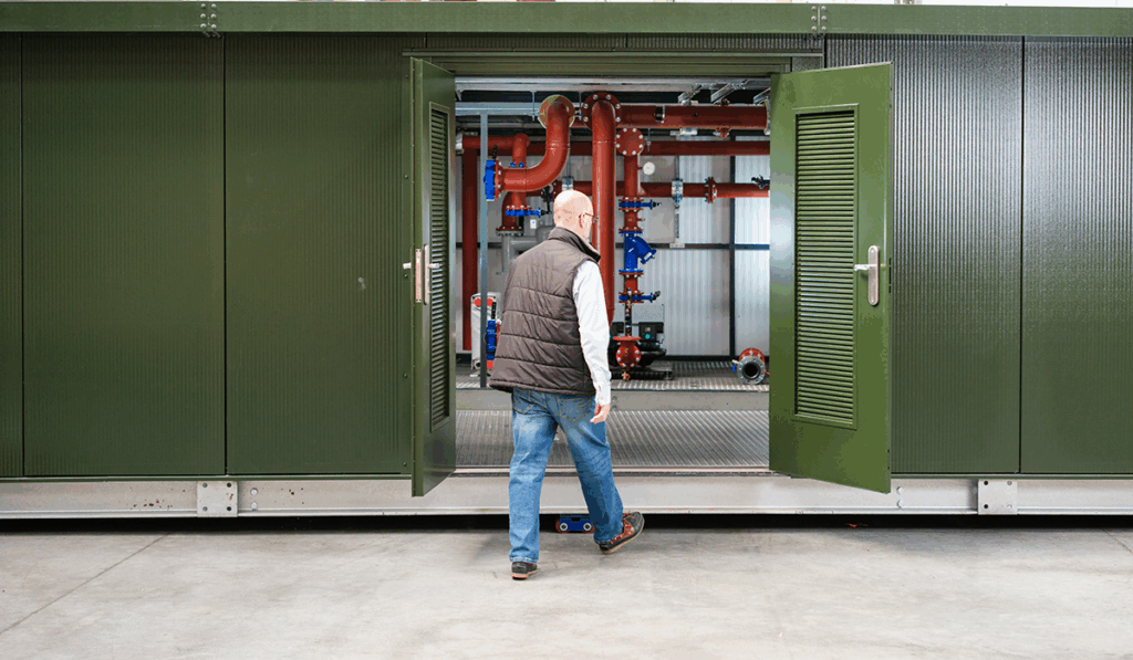 Northolt School Packaged Plant Room with Heat Pumps