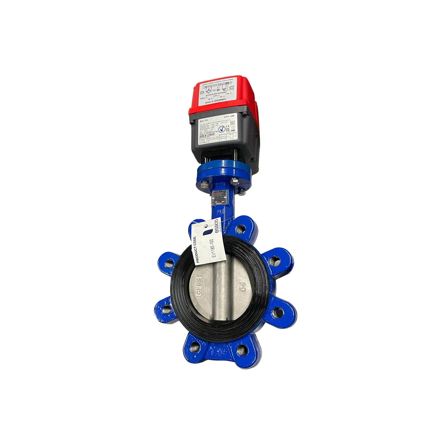 EA1185 Actuated Flanged Lever Lugged Butterfly Valves
