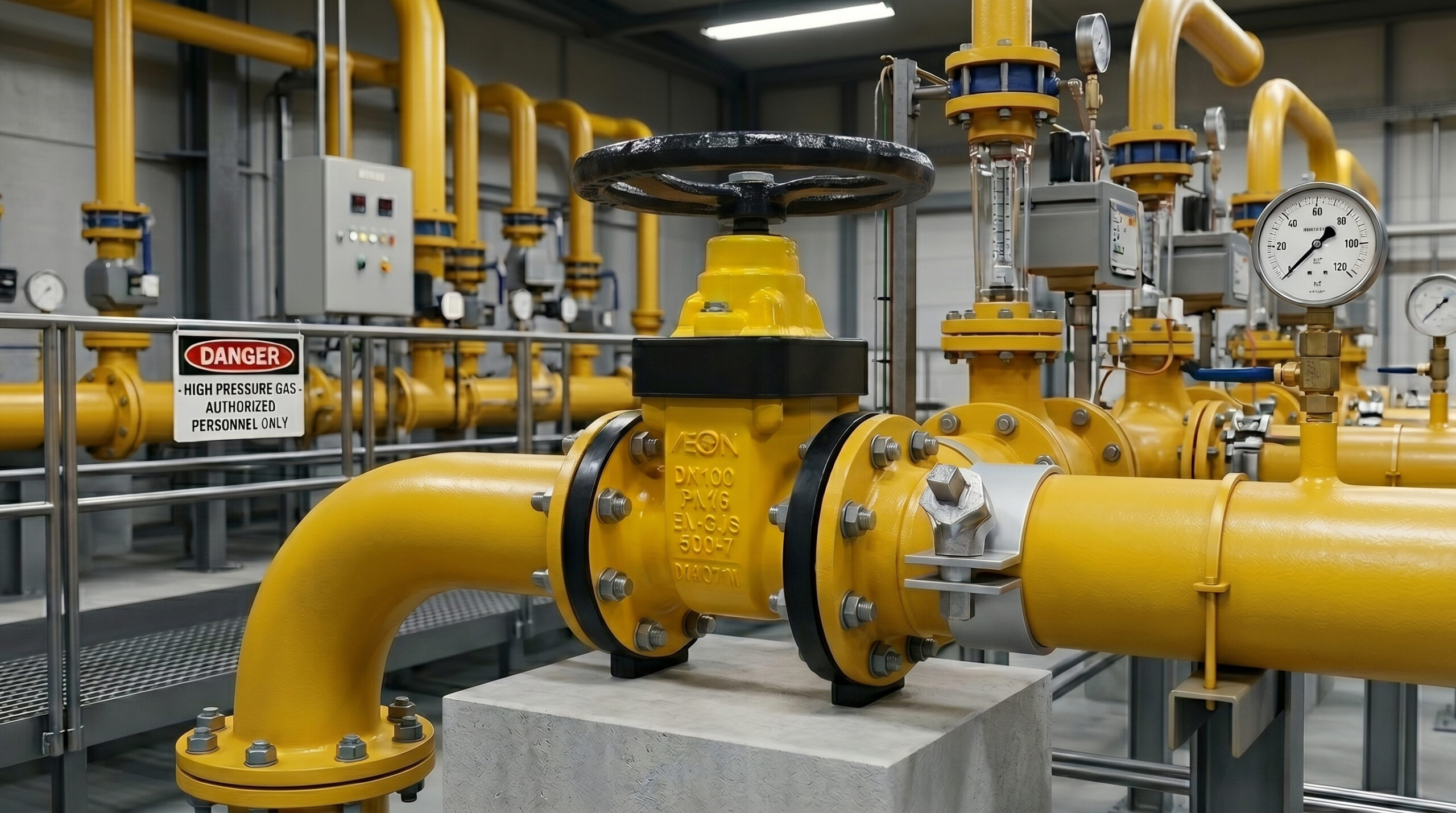 Gas Gate Valve Installed